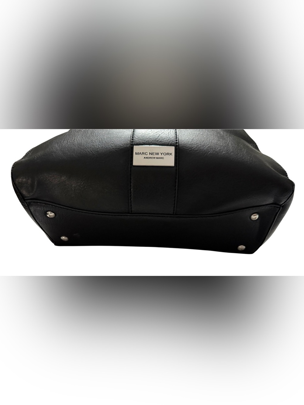 Marc New York by Andrew Marc Black Structured Satchel Handbag Work Bag - Picture 6 of 10